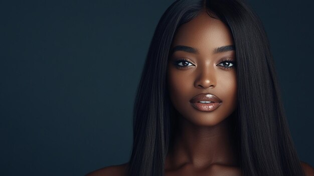sleek-and-straight-hairstyle-on-woman